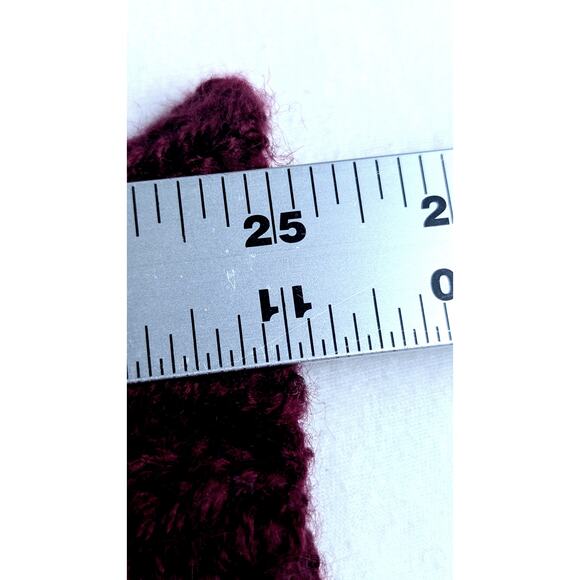 Handmade 80' Vintage burgundyBobble turtleneck Bust 36" CBack 24"Rare QualityEVU - Picture 3 of 10